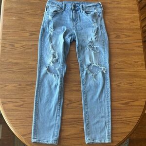 Men's American Eagle Skinny Light Blue Distressed Jeans NextAirflex size 29x30